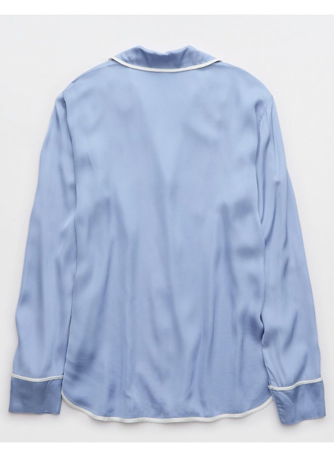 Aerie Off-Duty Satin Shirt