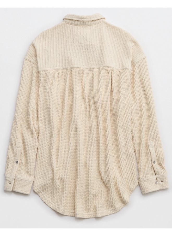 Fave Waffle Button Down Shirt