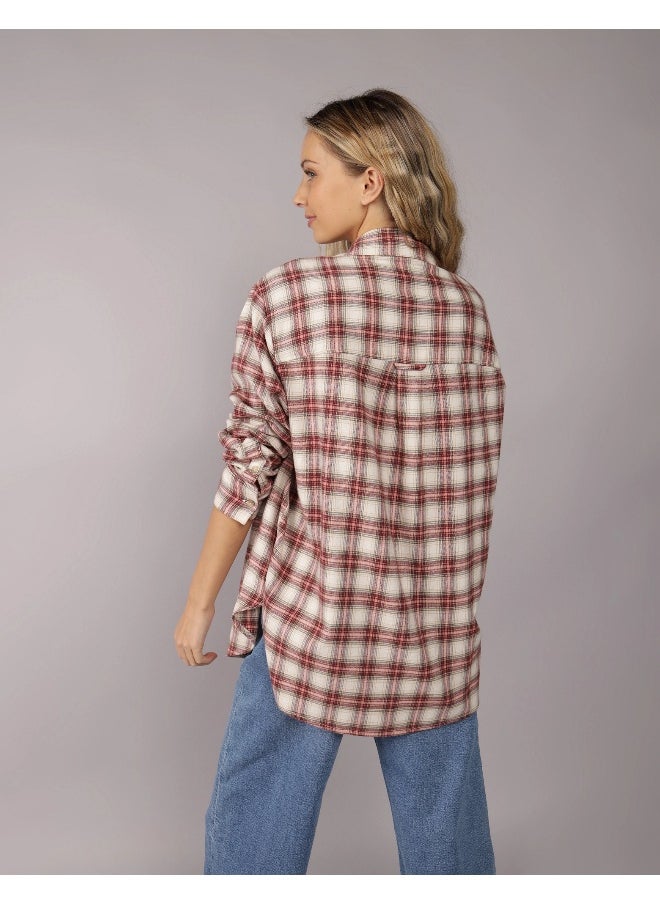 AE Oversized Plaid Flannel Shirt