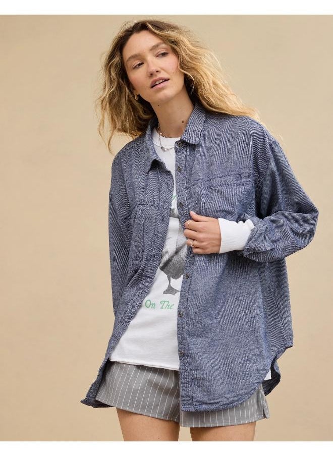 Aerie Anytime Fave Twill Shirt