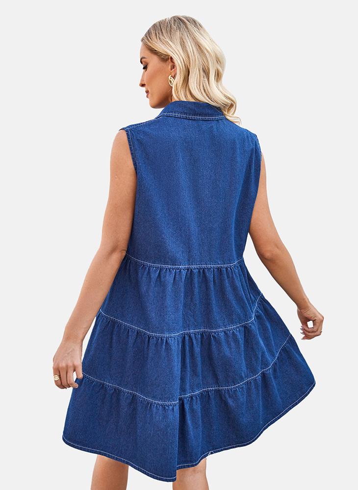 Sleeveless Denim Dress