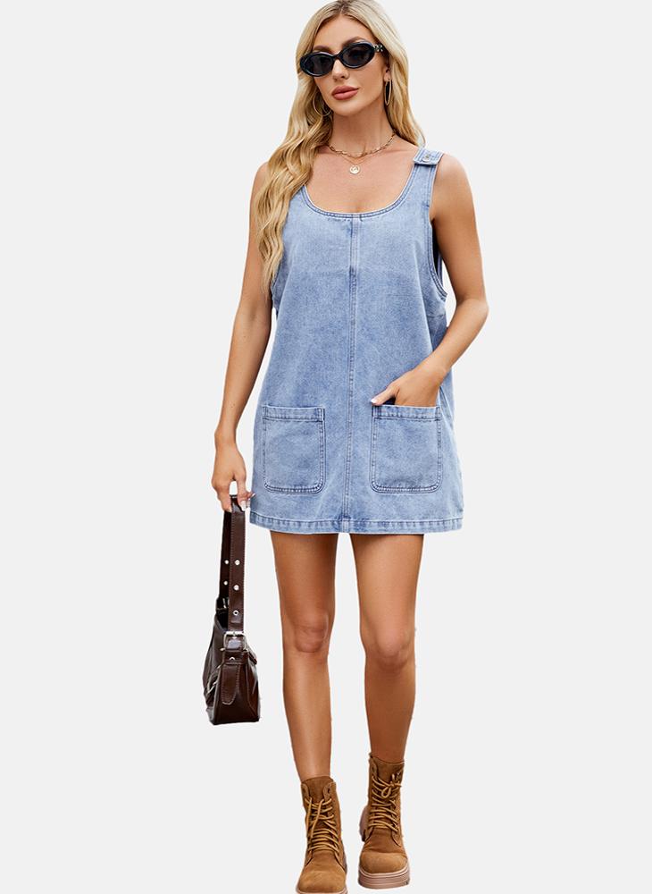 Denim Sleeveless Mini Dress