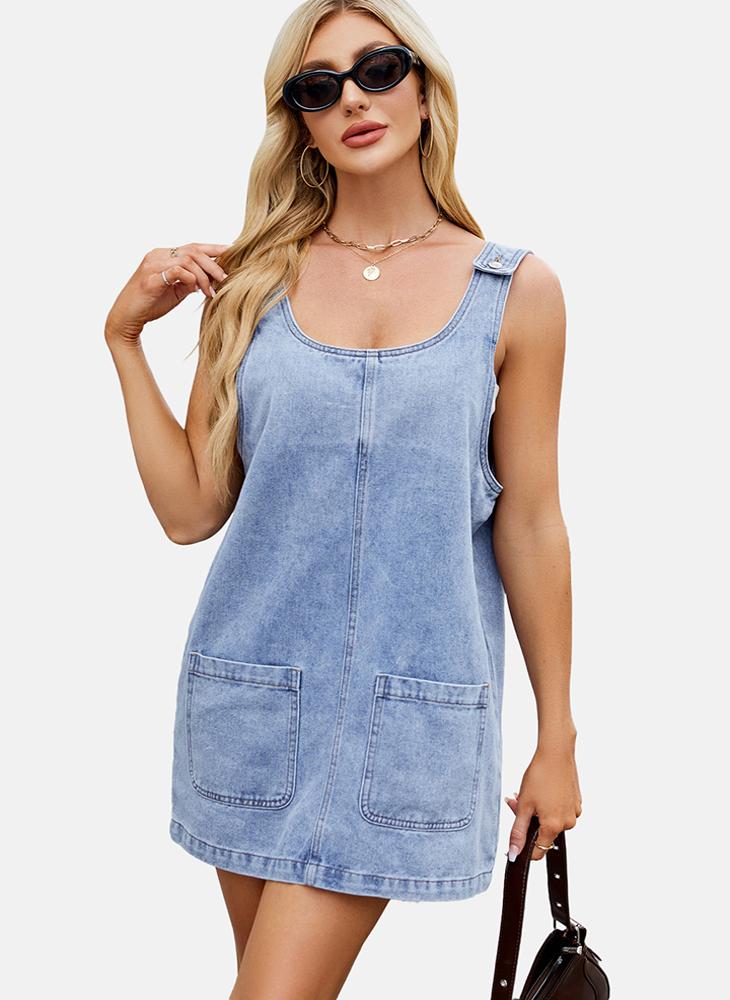 Denim Sleeveless Mini Dress