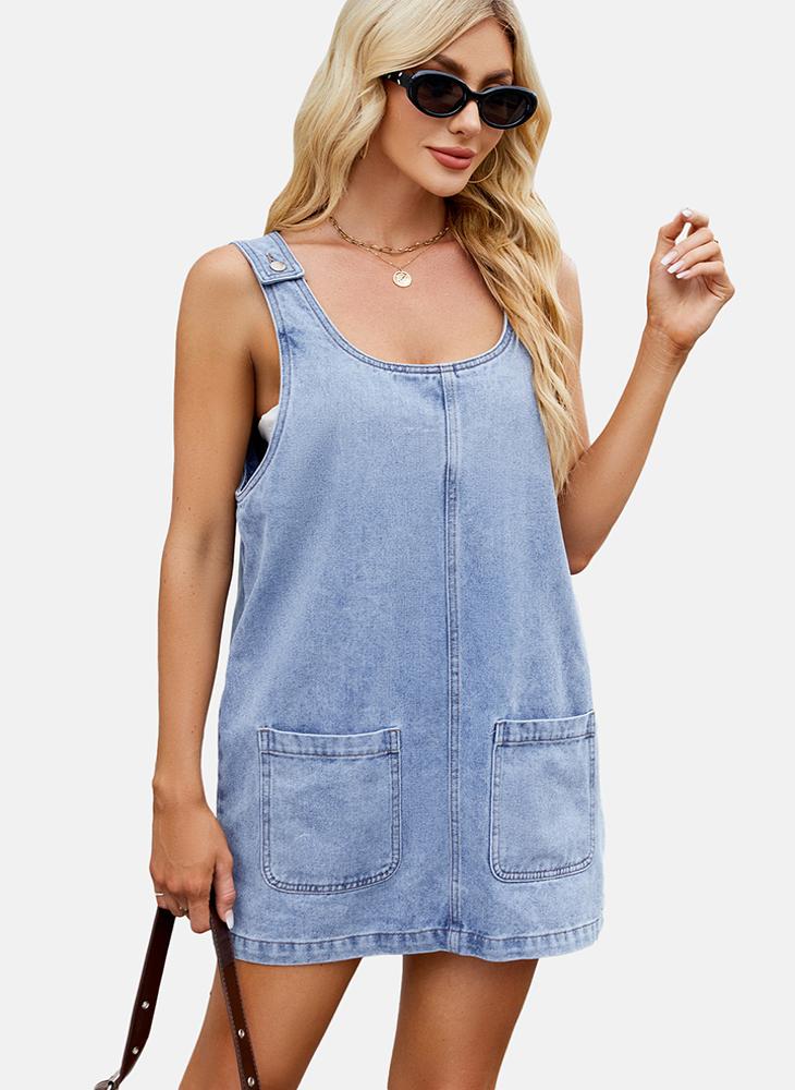 Denim Sleeveless Mini Dress