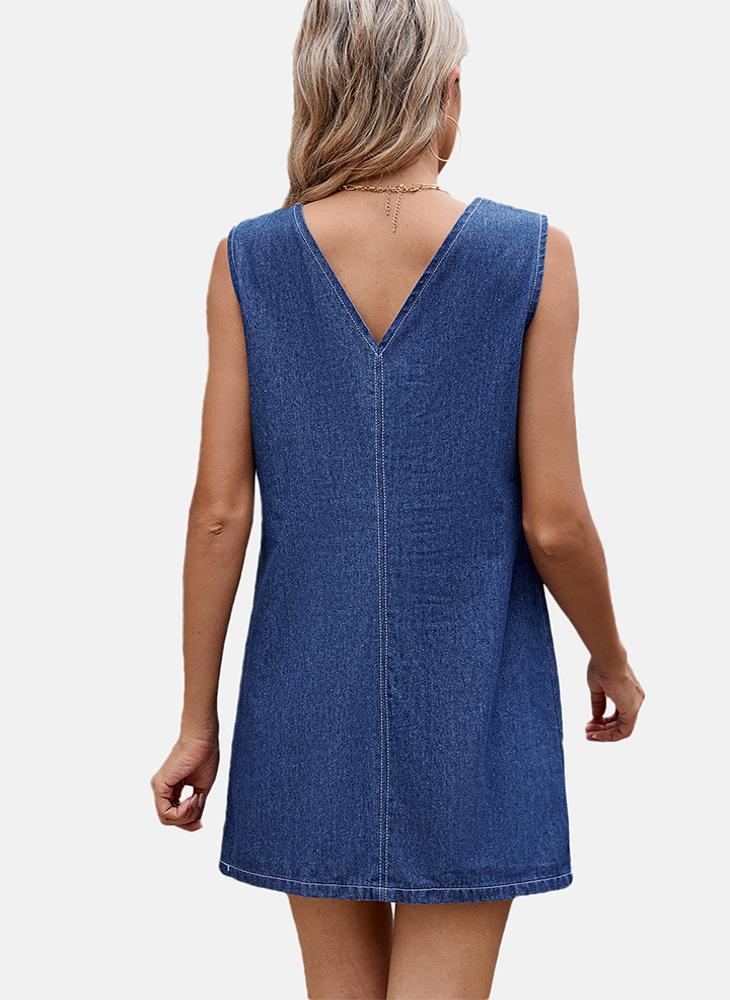 Denim Sleeveless Mini Dress