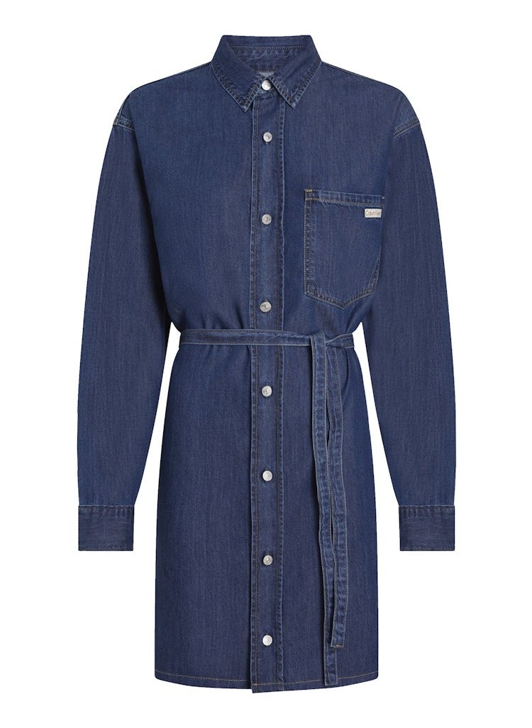 Belted Denim Dress