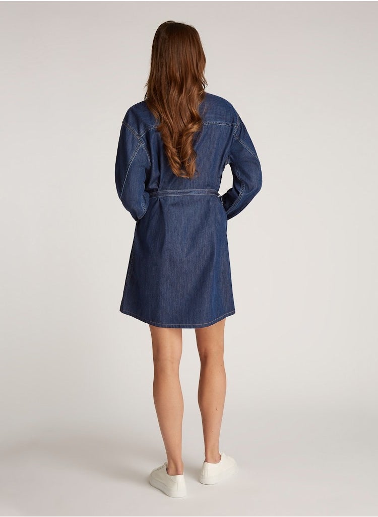 Belted Denim Dress