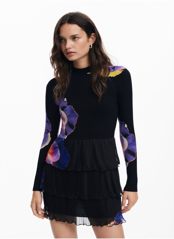 Floral Pleated Dress