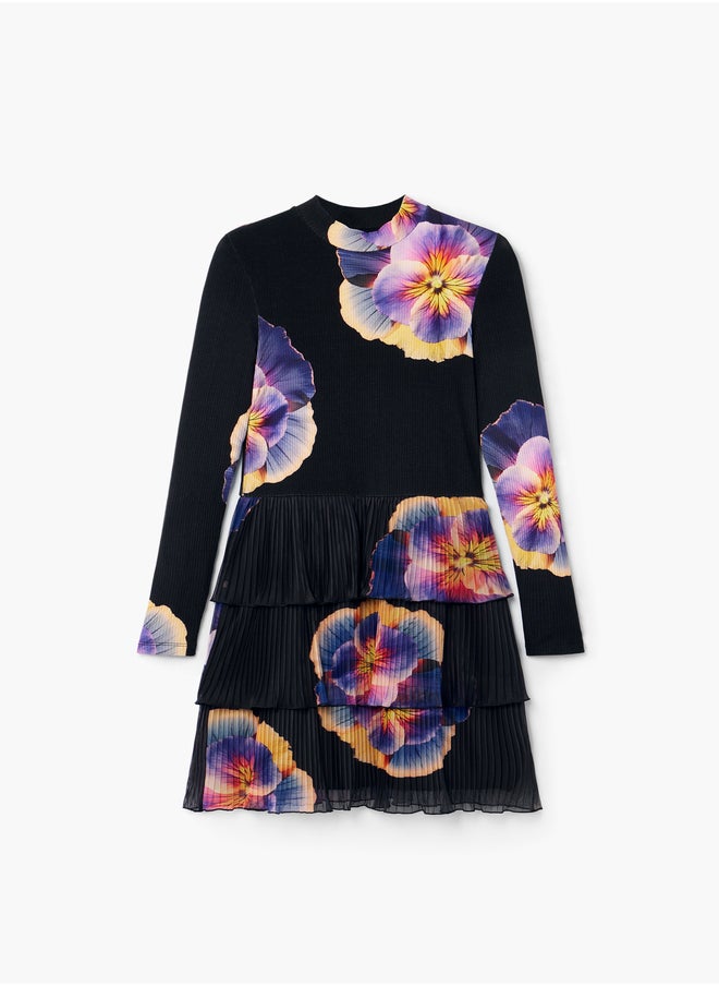 Floral Pleated Dress