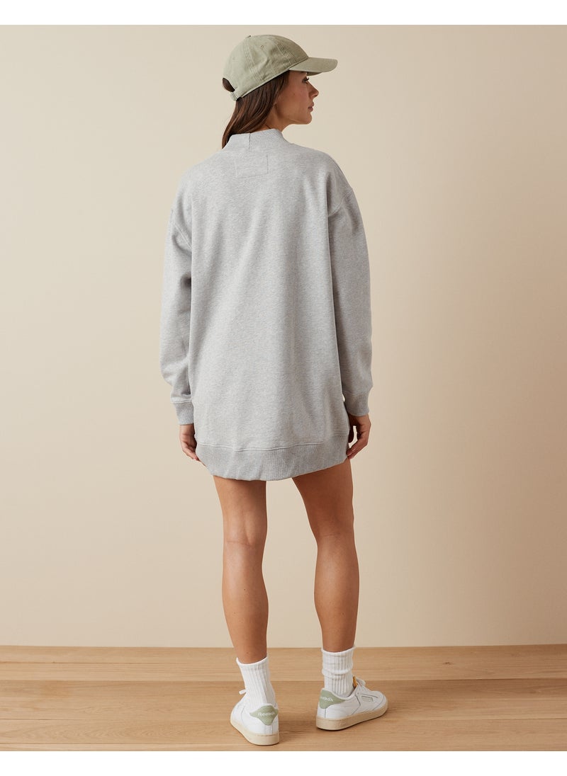 Mockneck Sweatshirt Dress
