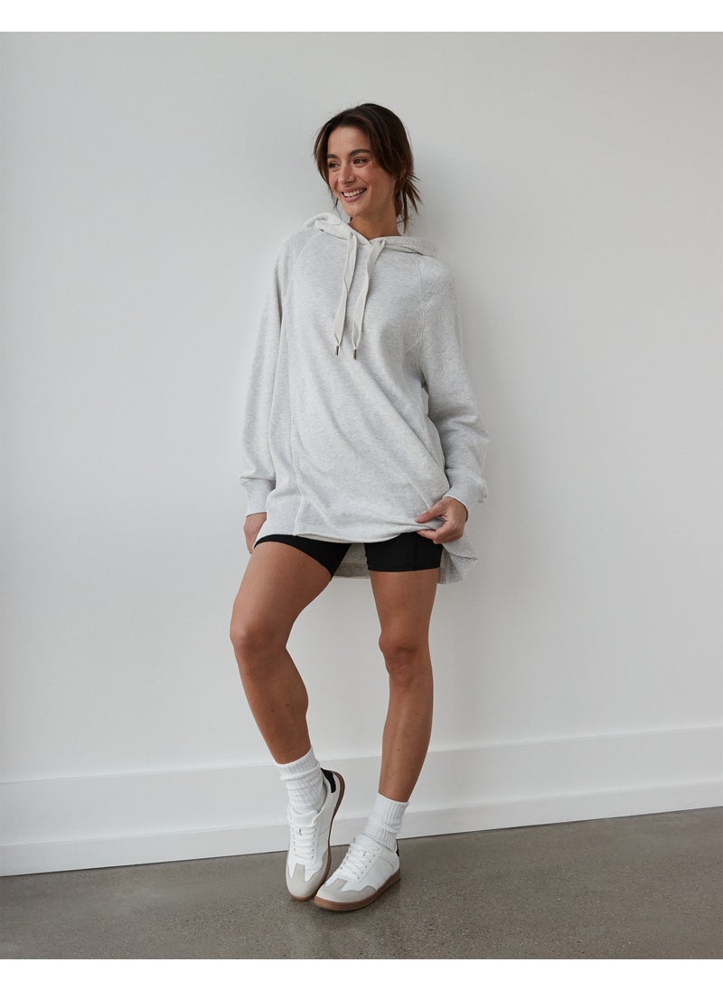 Fleece Drawstrng Full Sleeve Hoodie Dress