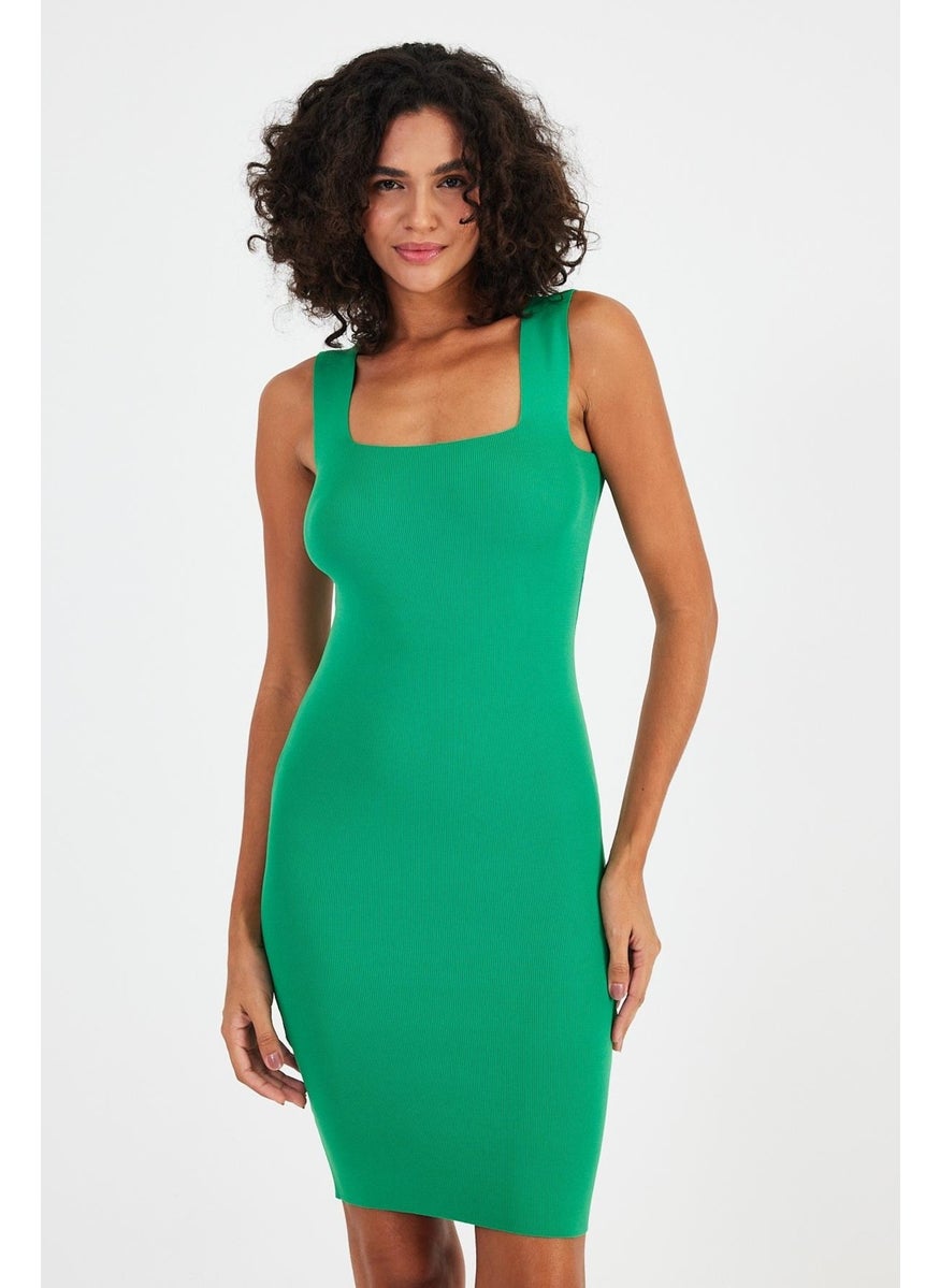 Alexandergardı Square Collar Strappy Knitwear DRESS(A90827)