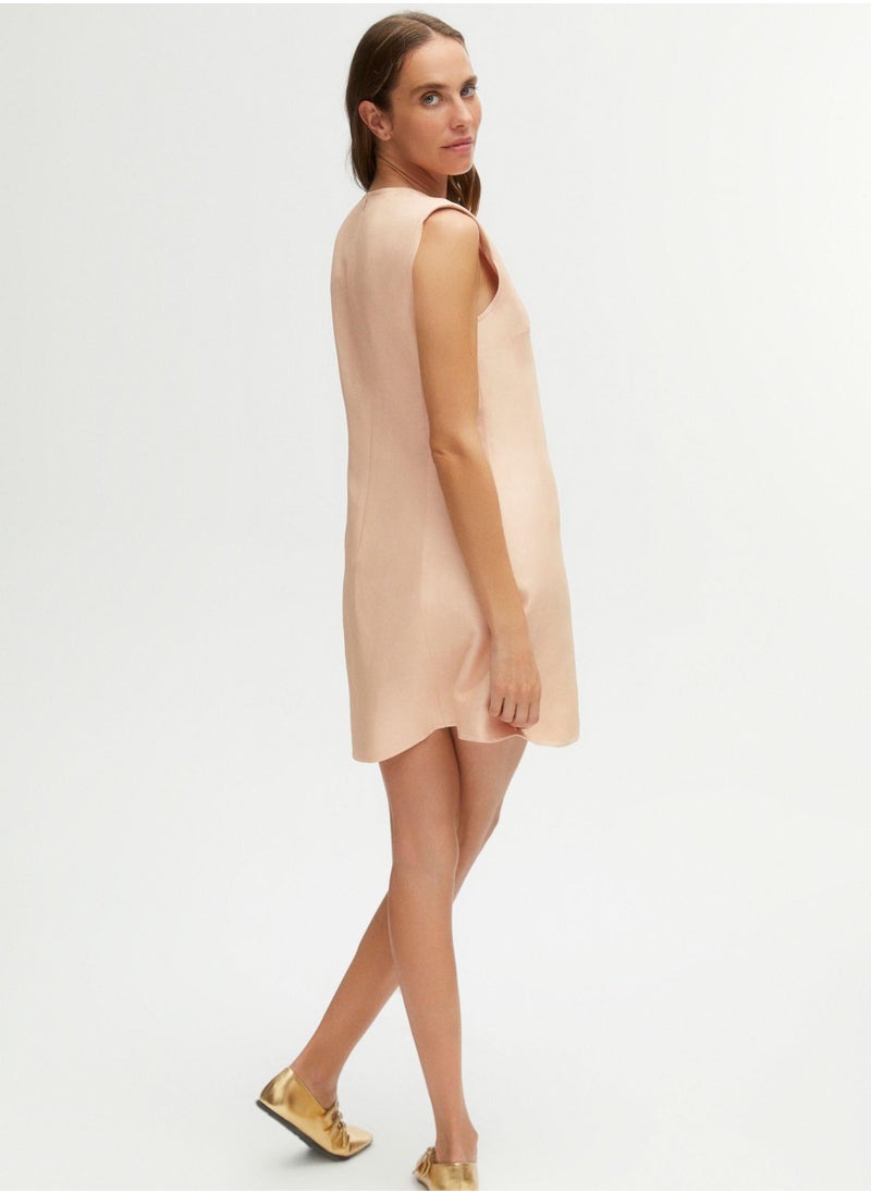 Sleeveless Button Dress