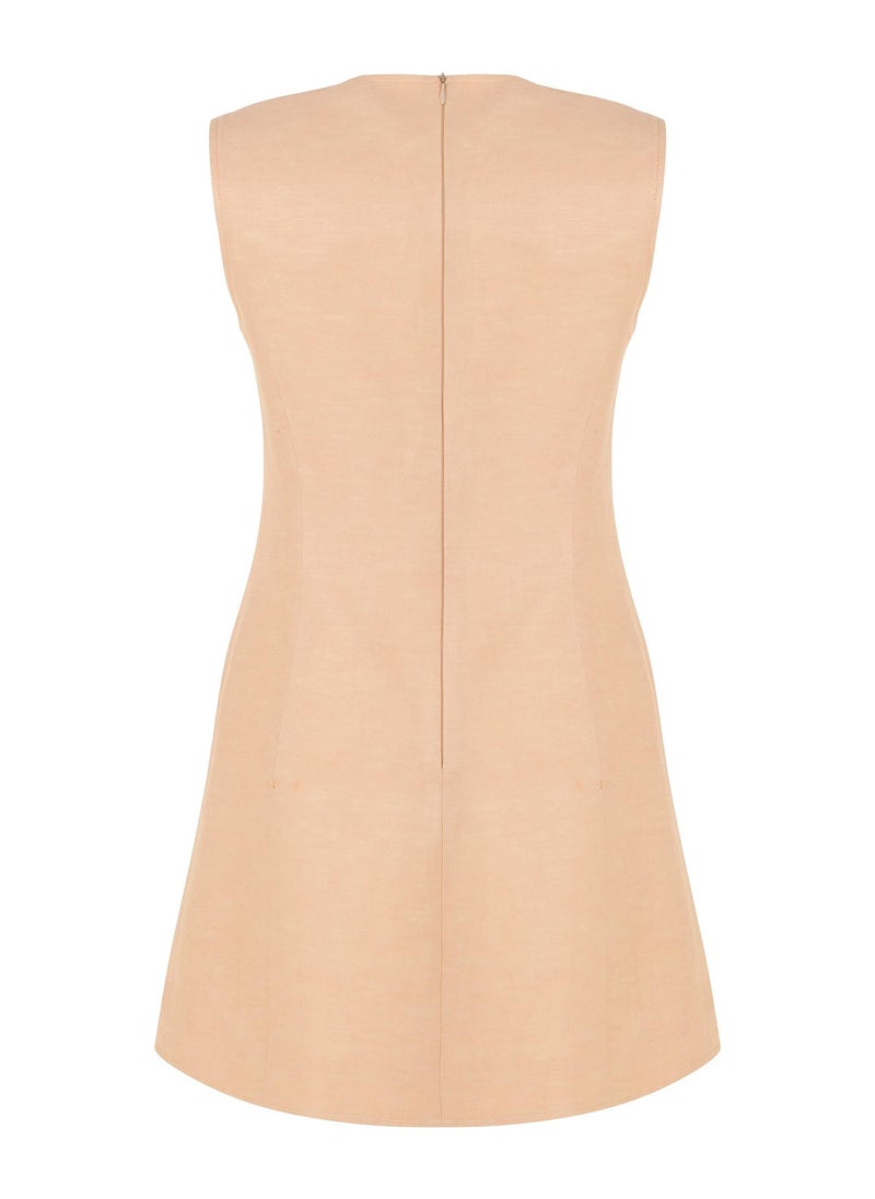 Sleeveless Button Dress