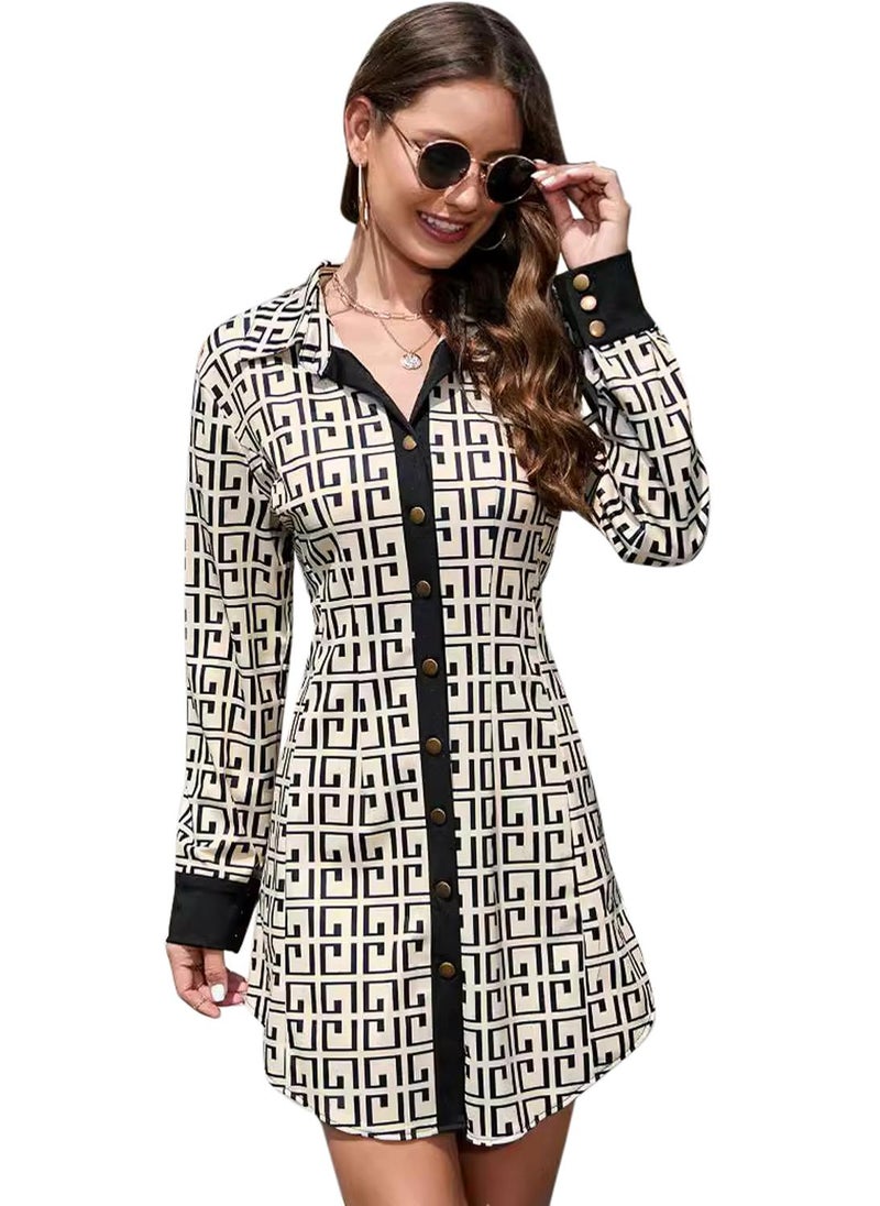 Geometric Print Dress