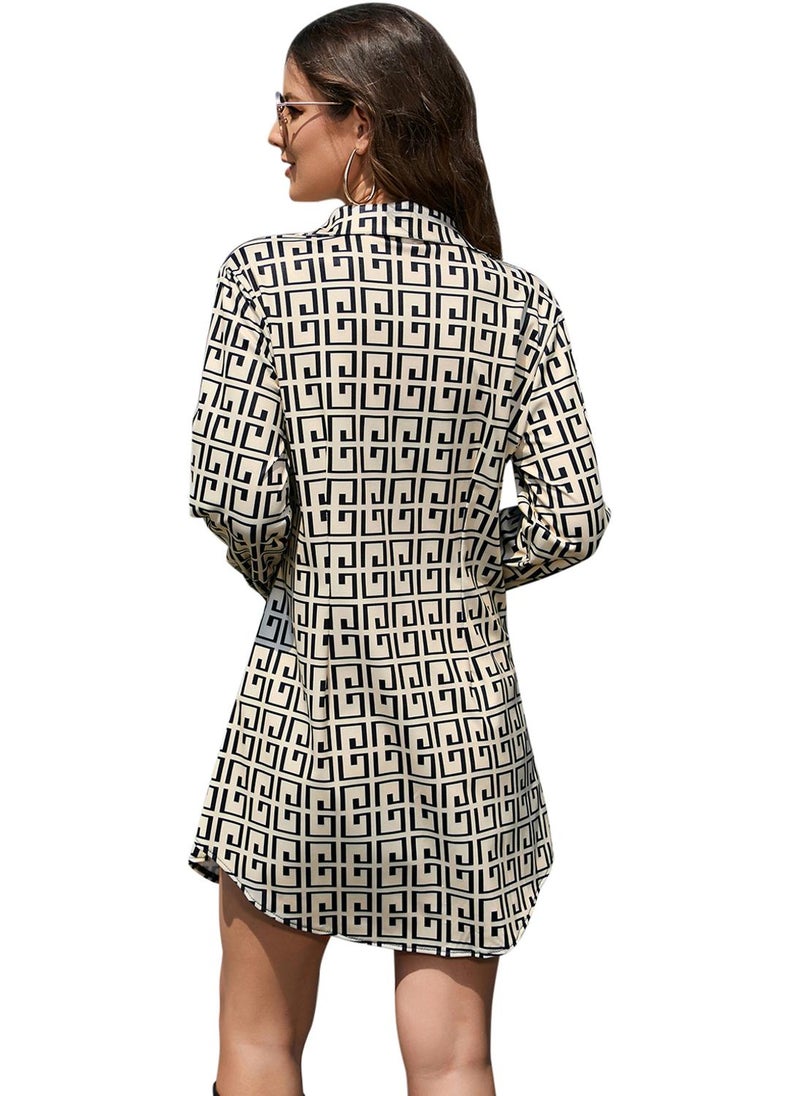 Geometric Print Dress