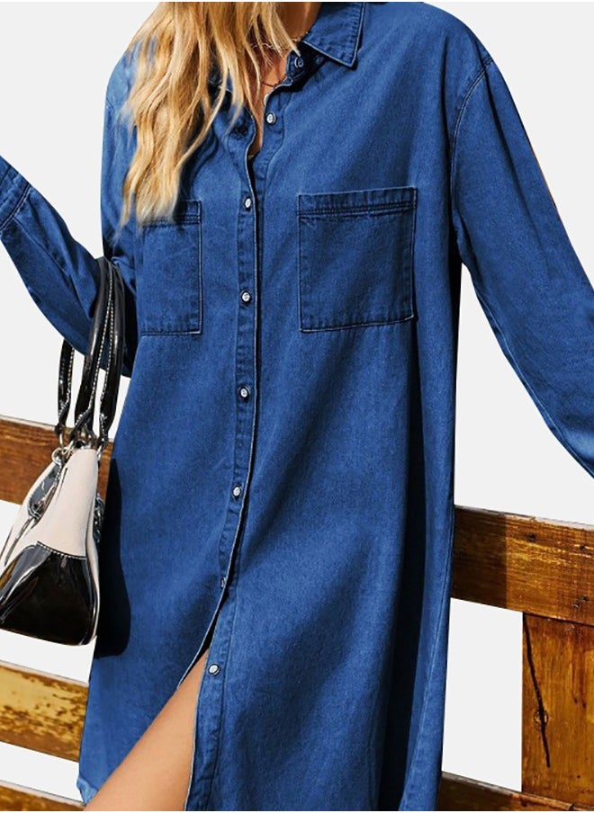 Denim Fringe Dress