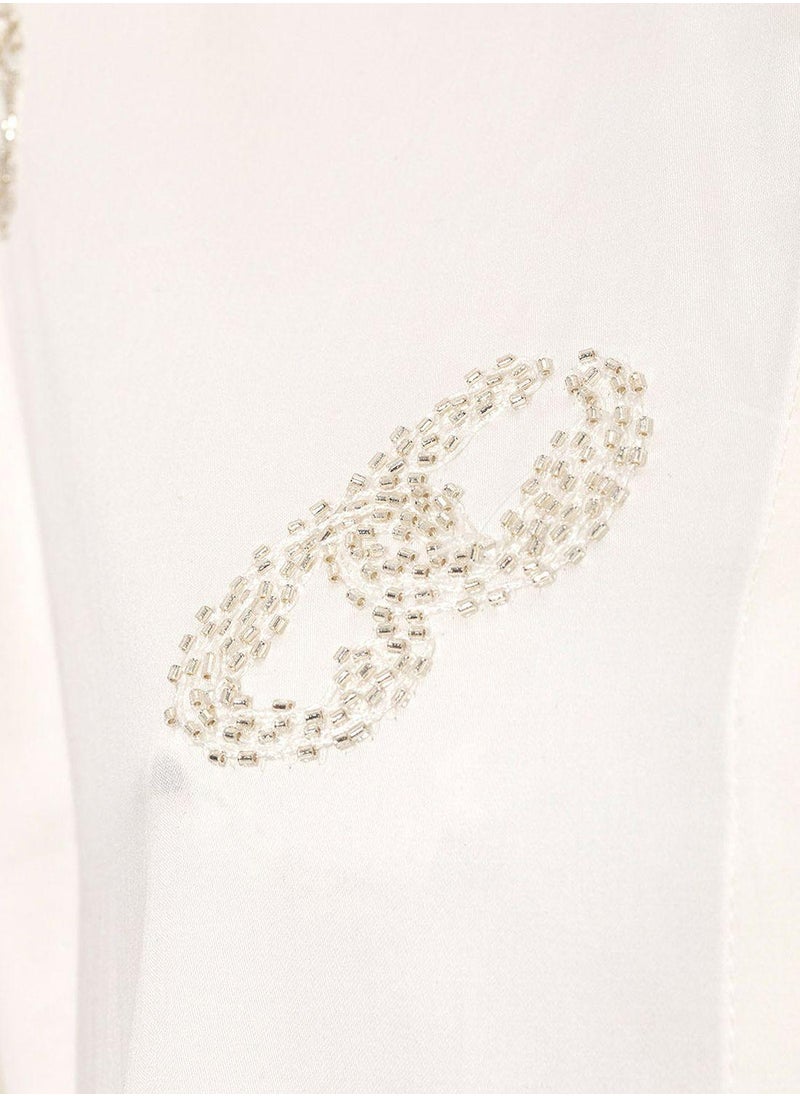 Embroidered Poplin Dress