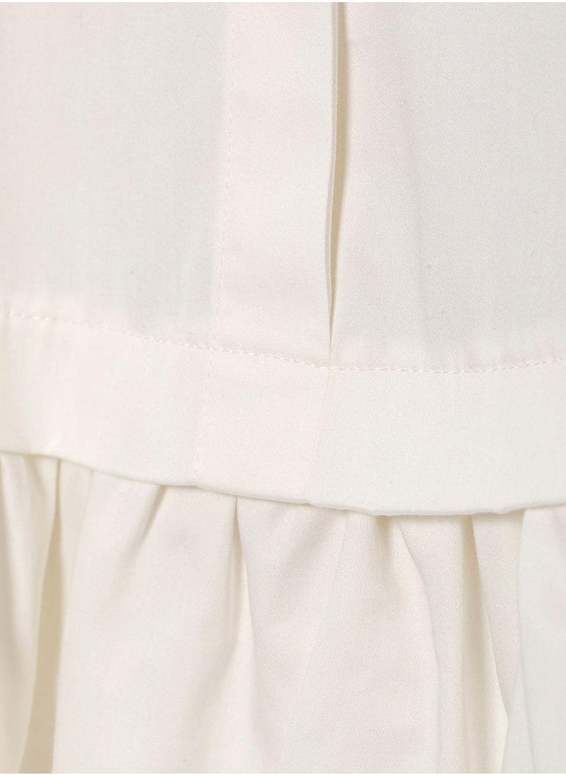 Embroidered Poplin Dress