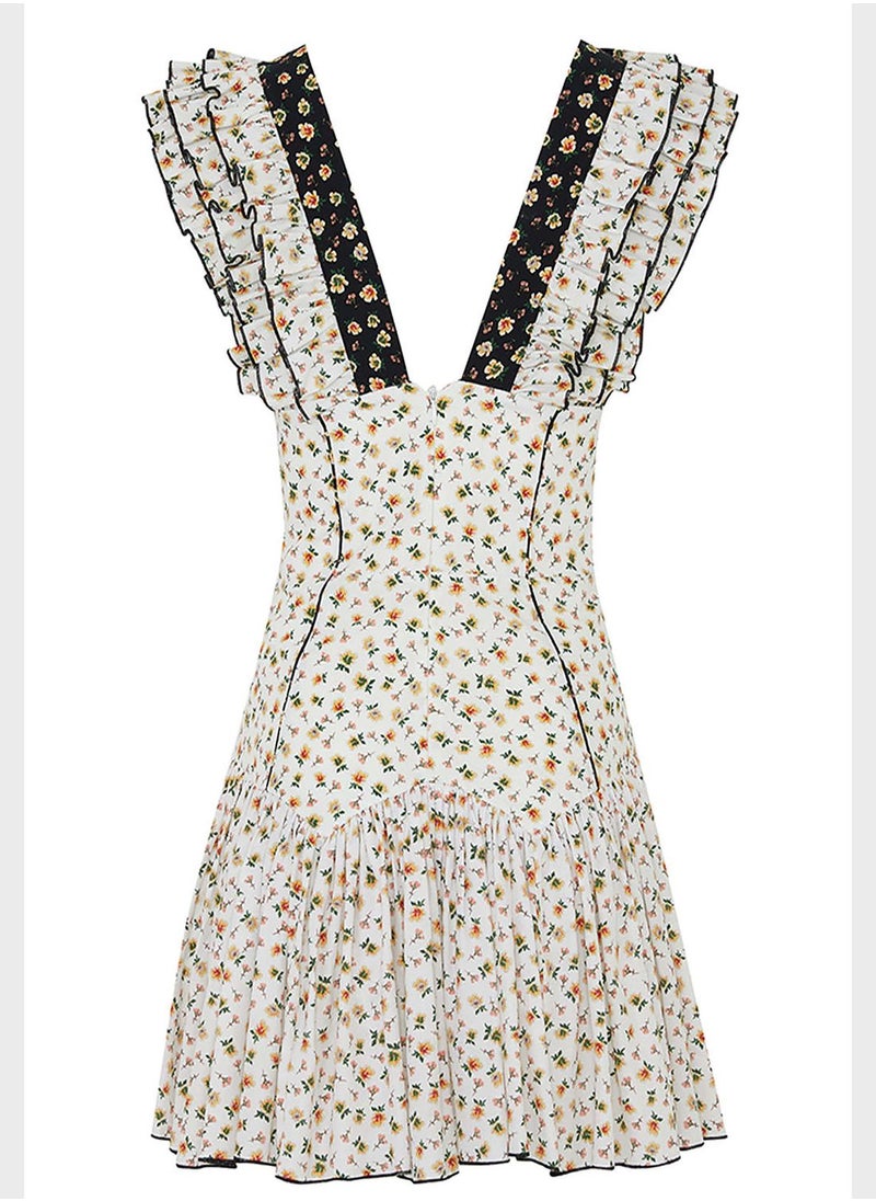 Floral Ruffle Mini Dress