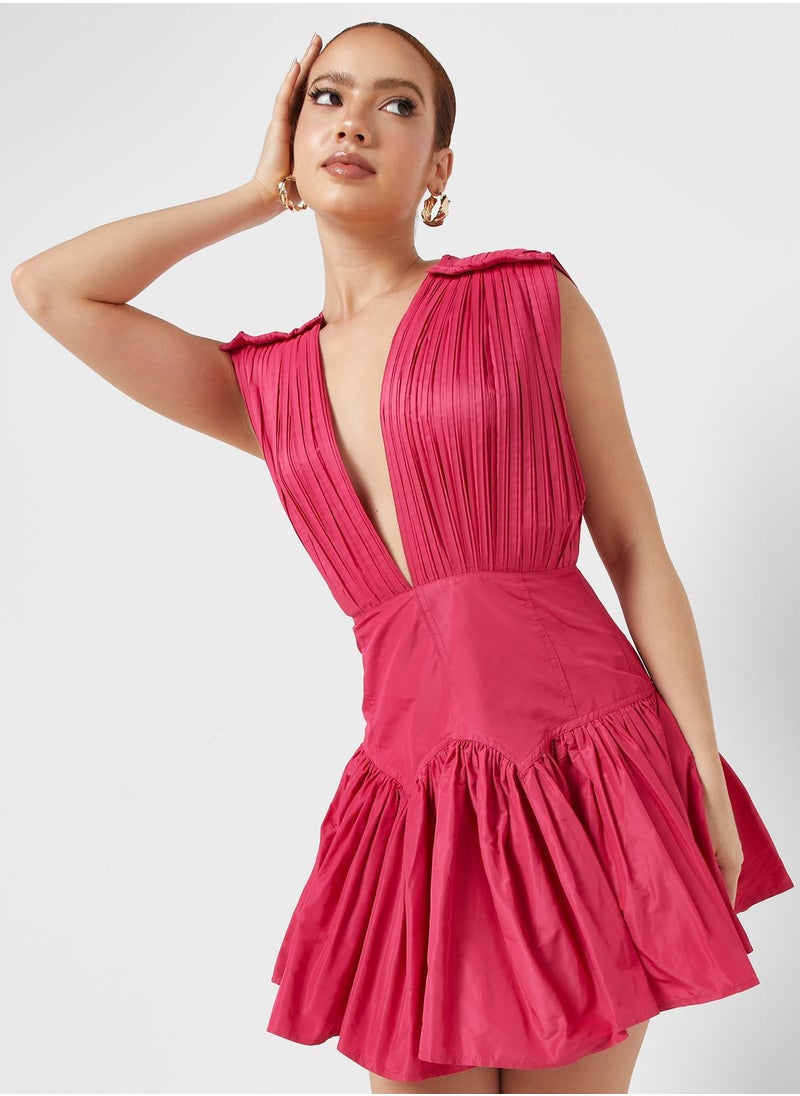 Plunge Neck Dress