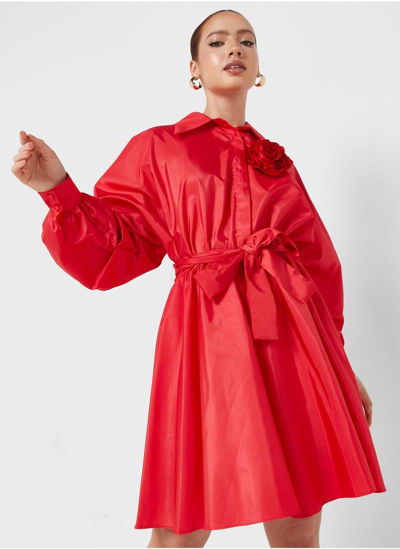 Rose Accent Dress