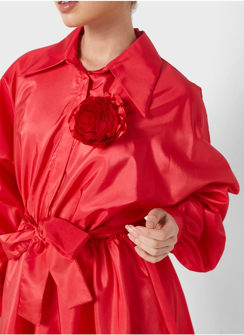 Rose Accent Dress