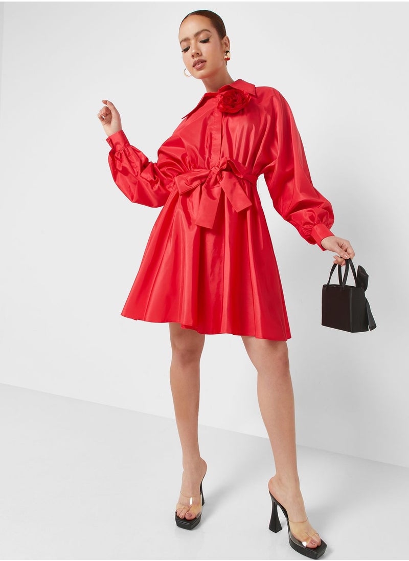 Rose Accent Dress
