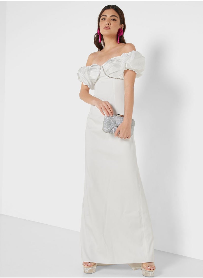 Off-Shoulder Maxi Dress