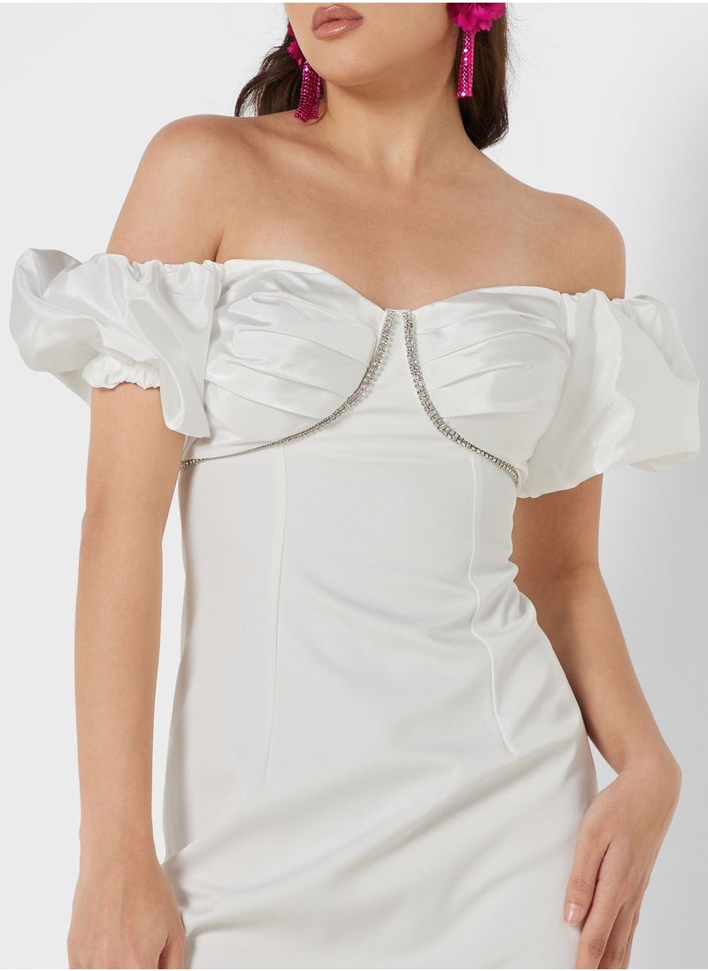 Off-Shoulder Maxi Dress