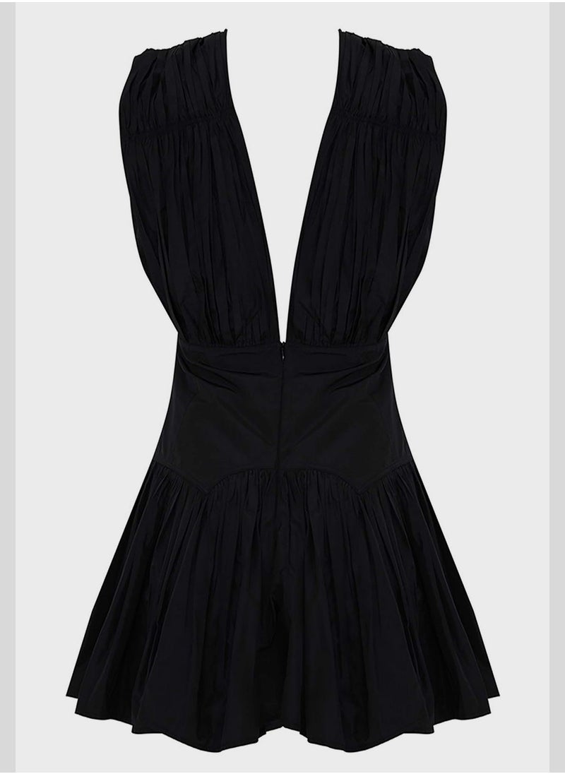 Plunging Mini Dress