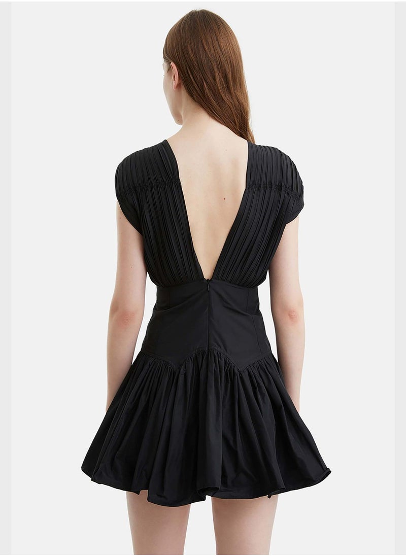 Plunging Mini Dress