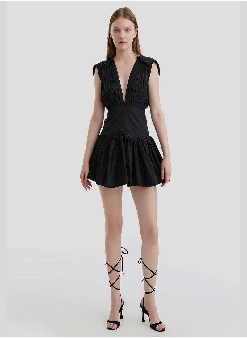 Plunging Mini Dress