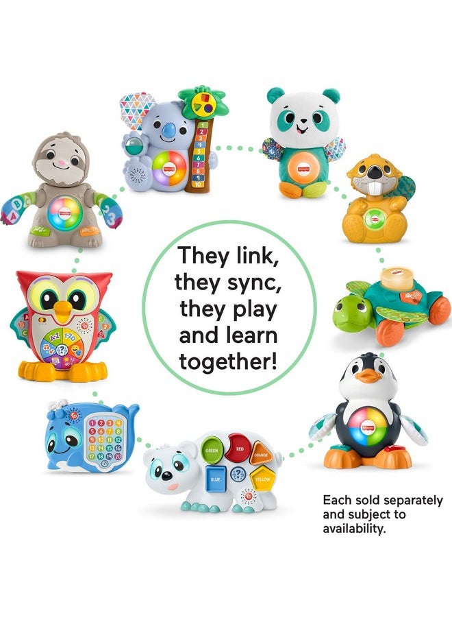 Fisher-Price Toddler Learning Toy Linkimals Puzzlin’ Shapes Polar Bear with Lights & Music for Kids Ages 18+ Months, Compatible Only with Linkimals Items