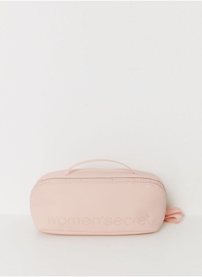 Medium pink rubber vanity case