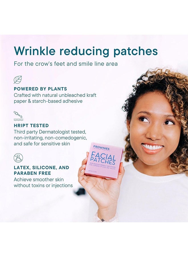 The Original Wrinkle Patch, Facial Patches, Hypoallergenic Facial Patches to Smooth & Soften, Corners of Eyes and Mouth, for Overnight Use, 144 Patches