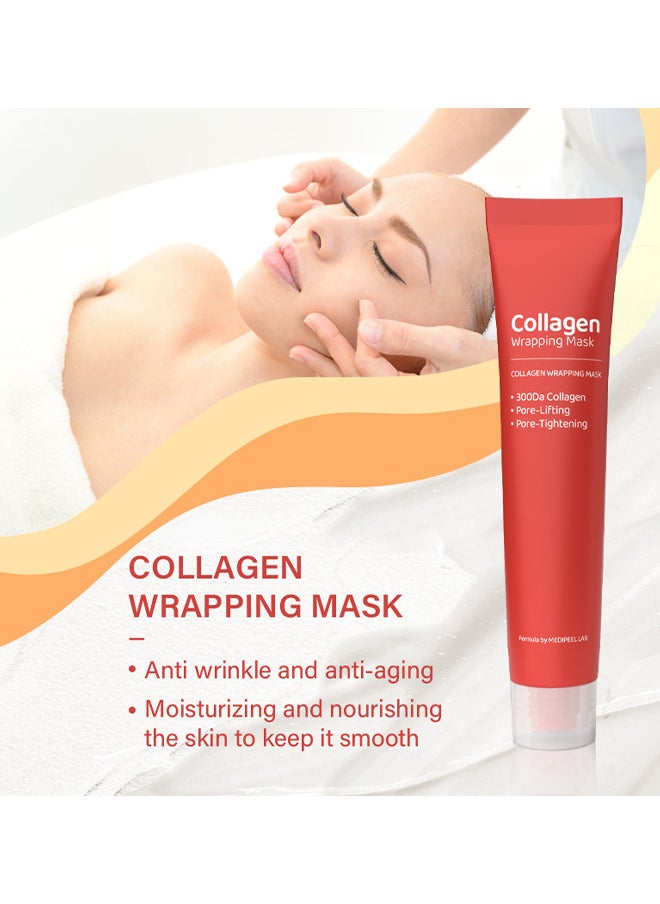 MDP+ RED LACTO COLLAGEN WRAPPING MASK, Glowy Skin, Skin Elasticity, Pore Lifting 70 ml