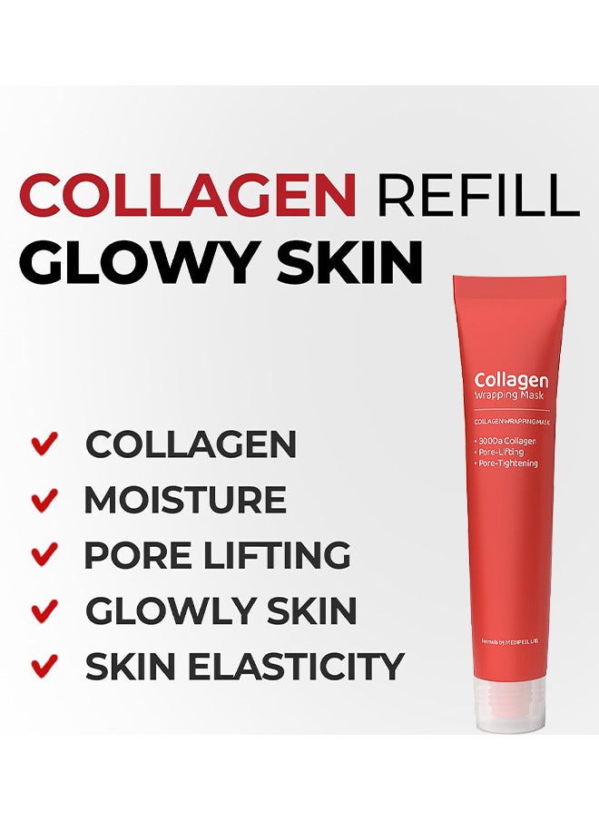MDP+ RED LACTO COLLAGEN WRAPPING MASK, Glowy Skin, Skin Elasticity, Pore Lifting 70 ml