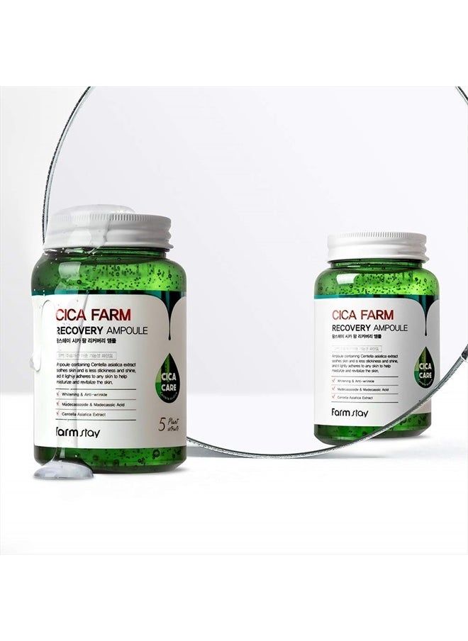 FARM STAY CICA FARM Recovery Ampoule 8.45 fl oz/ 250ml, Hydrating, Calming Gel Ampoule with Vitamin Capsules