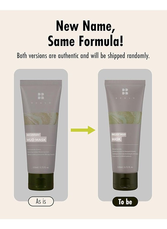 Relief Mud Mask 110ml, Deep Pore Moisturizing and Moisturizing Face Mask, Skin Care