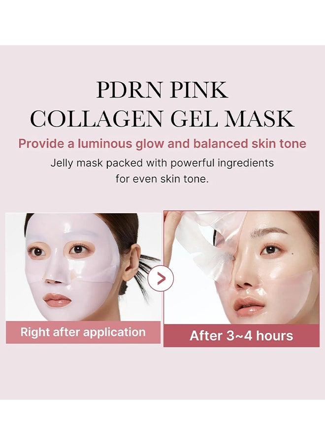 PDRN Pink Collagen Jelly Gel Mask, Skincare, 28g, 4ea