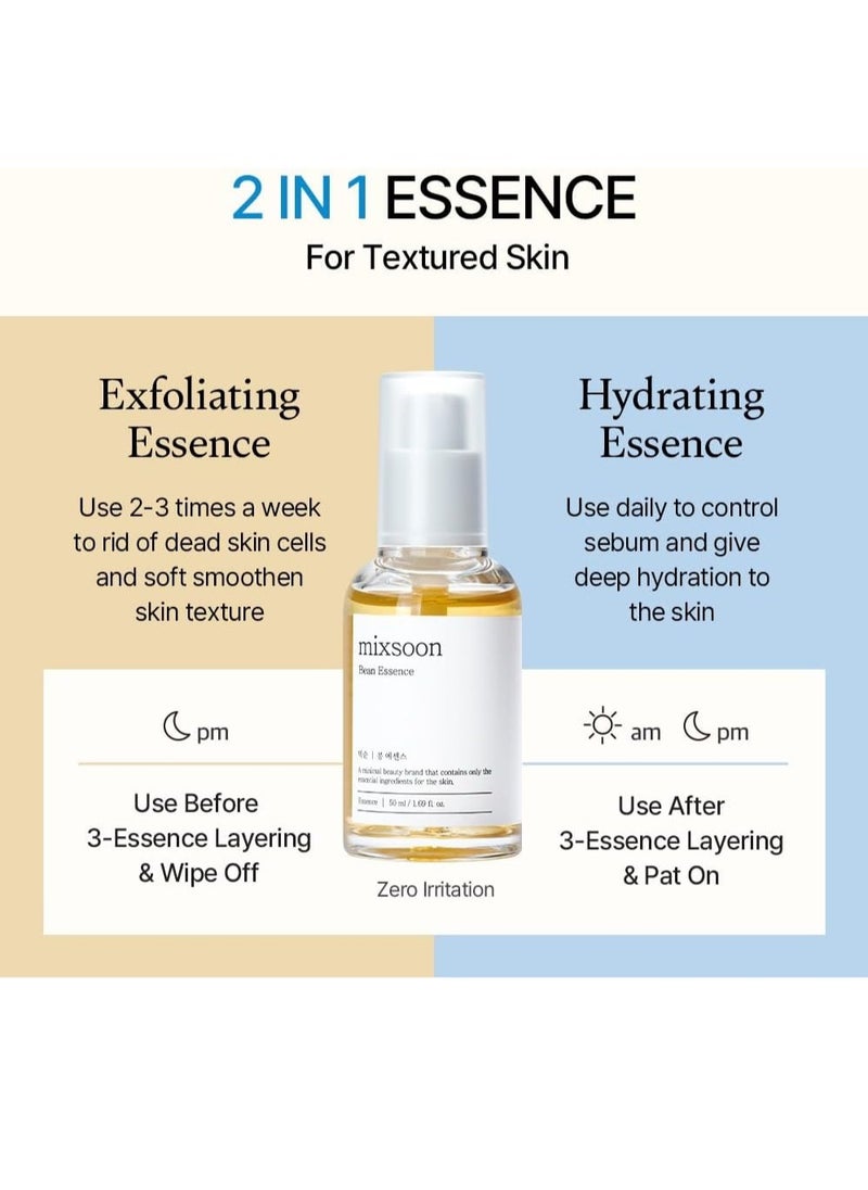 mixsoon [Mixsoon] Bean Essence 1.69 fl oz / 50ml | Natural fermented soybean serum for moisturization and skin nourishment | Cruelty Free