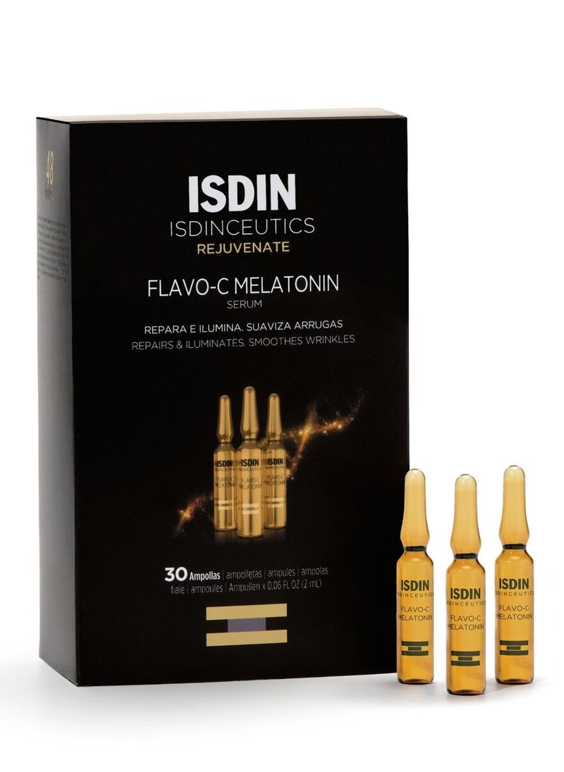 Isdin Isdinceutics Flavo-C Melatonin Night recovery serum 30 Ampollas