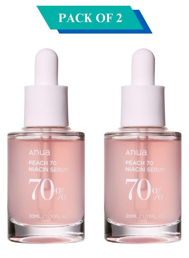 Peach 70% Niacinamide Serum 30mlx2 (Pack of 2), Glow Booster Serum 60ml