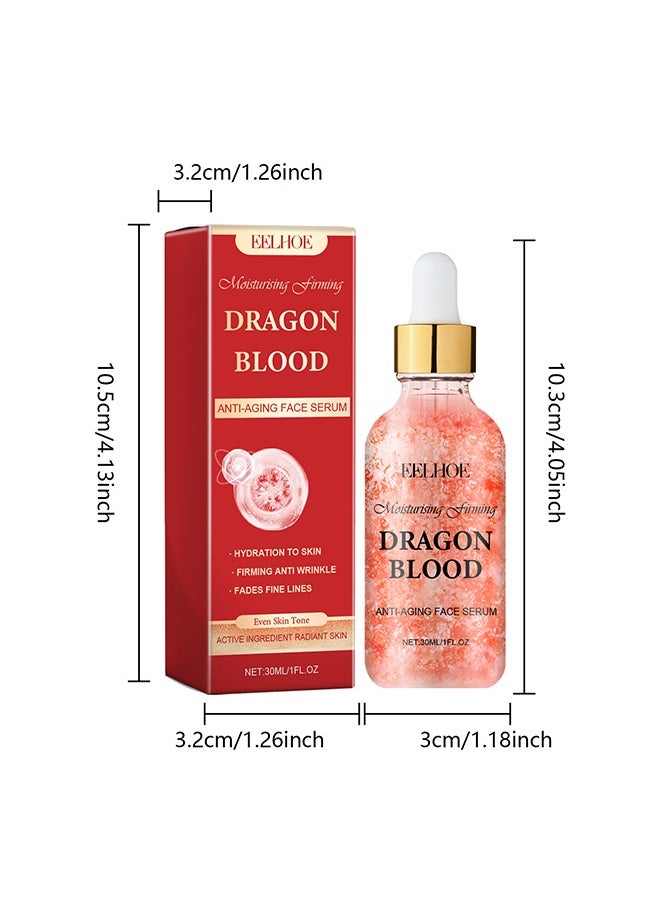 Dragon Blood Anti-Aging Face Serum，Hydration To Skin, Firming Anti Wrinkle and  Fades Fine Lines,Oil-Free Moisturizer for a Youthful Glow 30ml