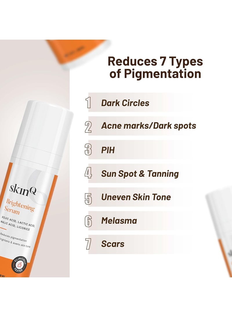 Brightening Serum for Men and Women with Licorice and Lactic Acid 30ml Face Elixir for Tan Pigmentation and Dark Spots Exfoliates Brightens Softens and Repairs Sun Damaged Skin