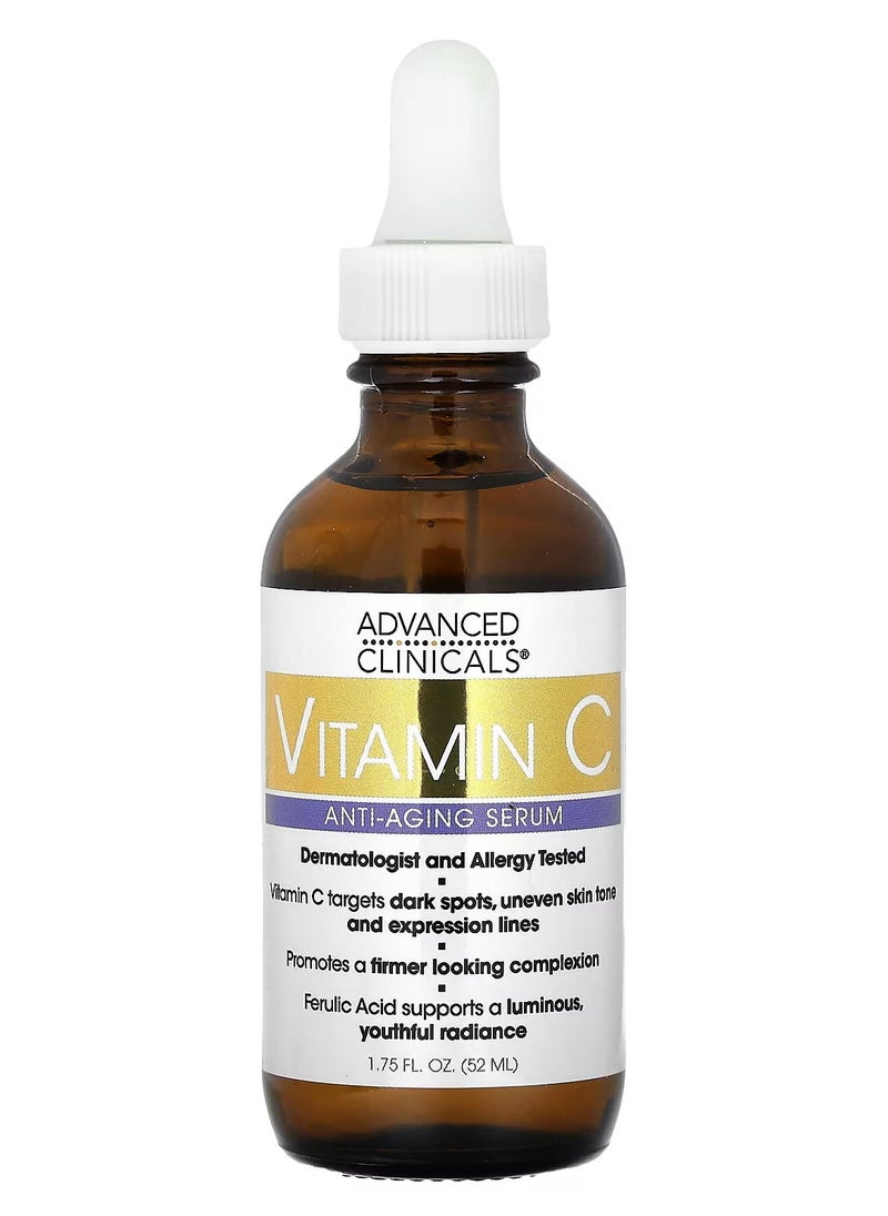 Advanced Clinicals Vitamin C Serum (1.75 FL. OZ) – Brightening & Anti-Aging Solution for Radiant Skin