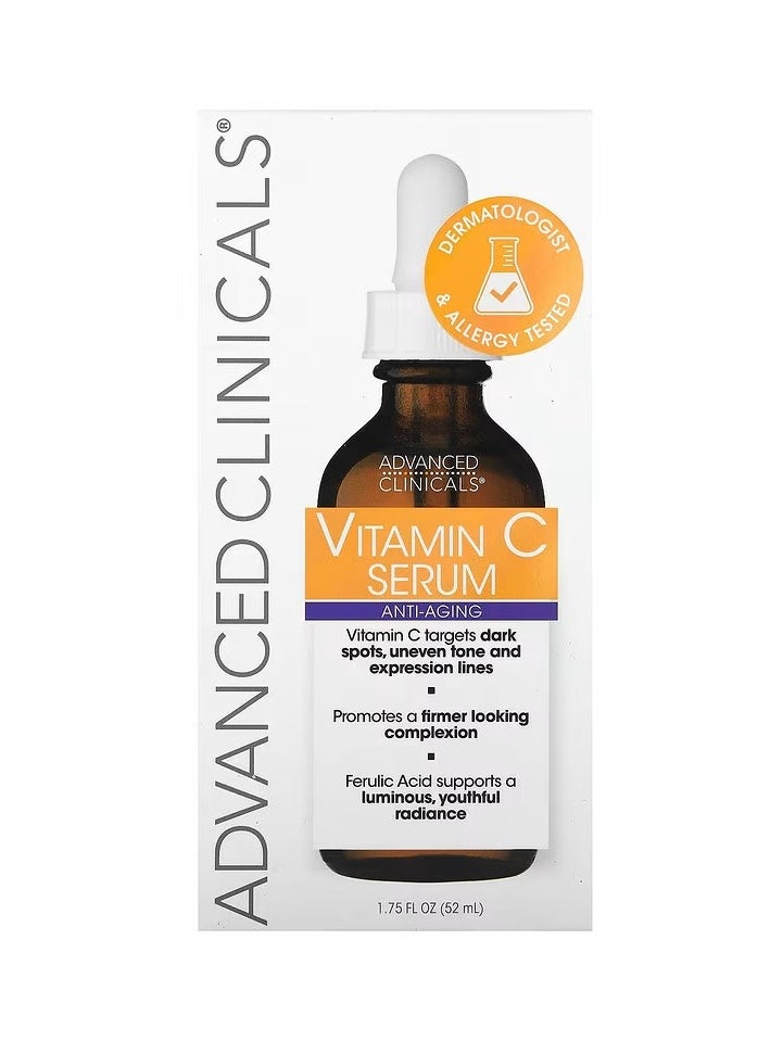 Advanced Clinicals Vitamin C Serum (1.75 FL. OZ) – Brightening & Anti-Aging Solution for Radiant Skin