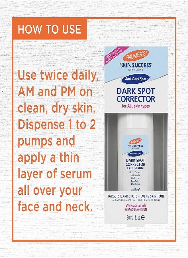 Palmer's Skin Success Dark Spot Corrector Fade Serum, 30ml/1 Fl Oz (Pack of 1)