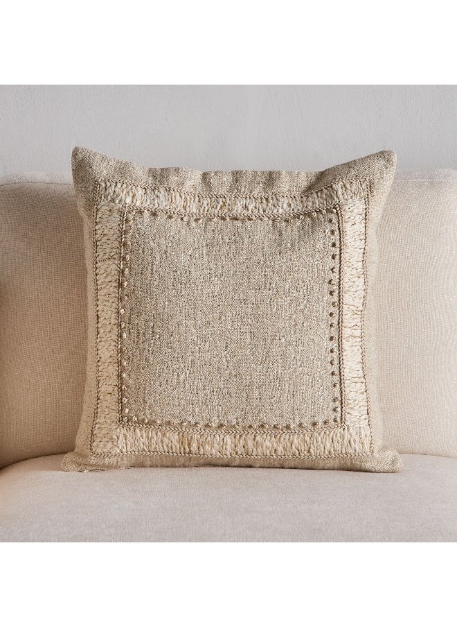 Petra Border Patch Filled Cushion 45 x 45 cm